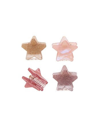 Rockahula Rockahula Girls Shimmer Stars 4 Pack Claw Clips
