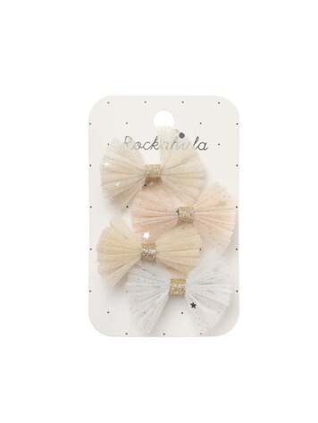 Rockahula Rockahula Girls Shimmer Tulle Mini Bow Clips