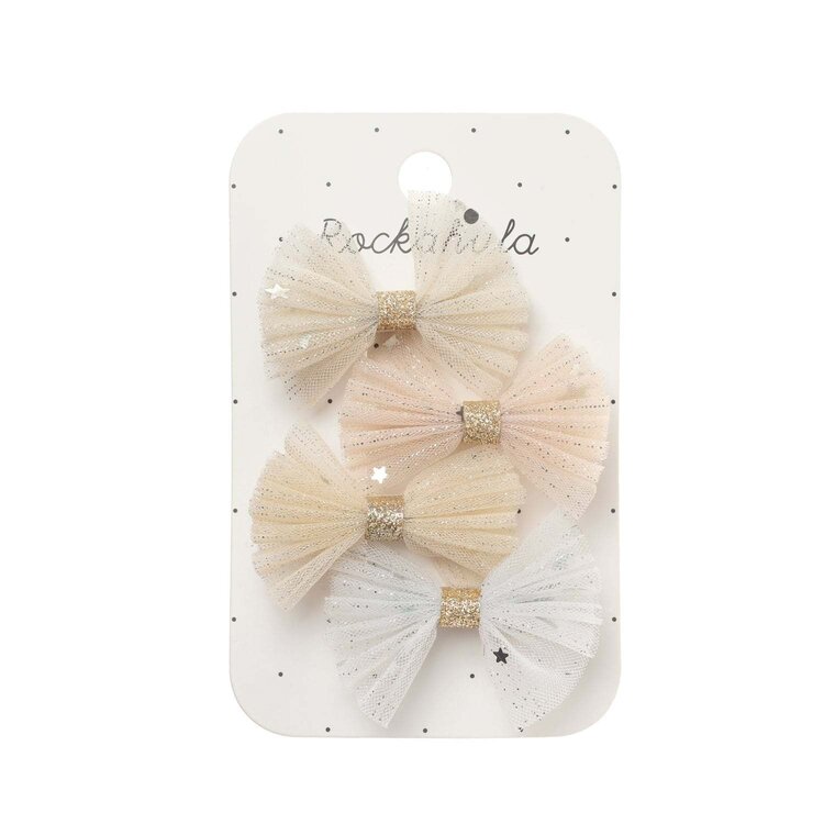 Rockahula Rockahula Girls Shimmer Tulle Mini Bow Clips