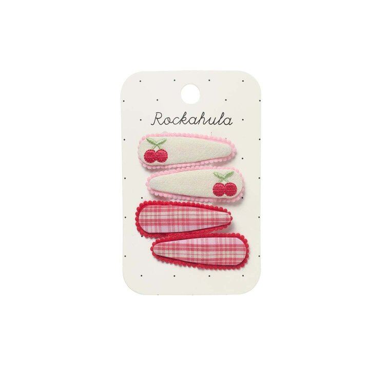 Rockahula Rockahula Girls Cherry Dreams Fabric Clip set