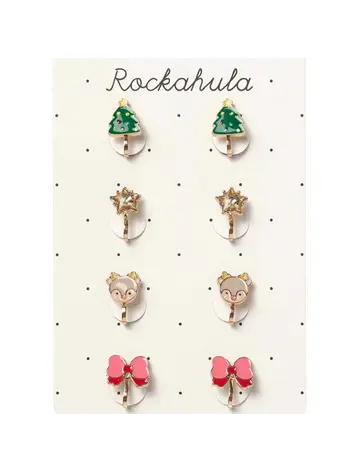 Rockahula Rockahula Girls Joly Christmas Clip on Earrings