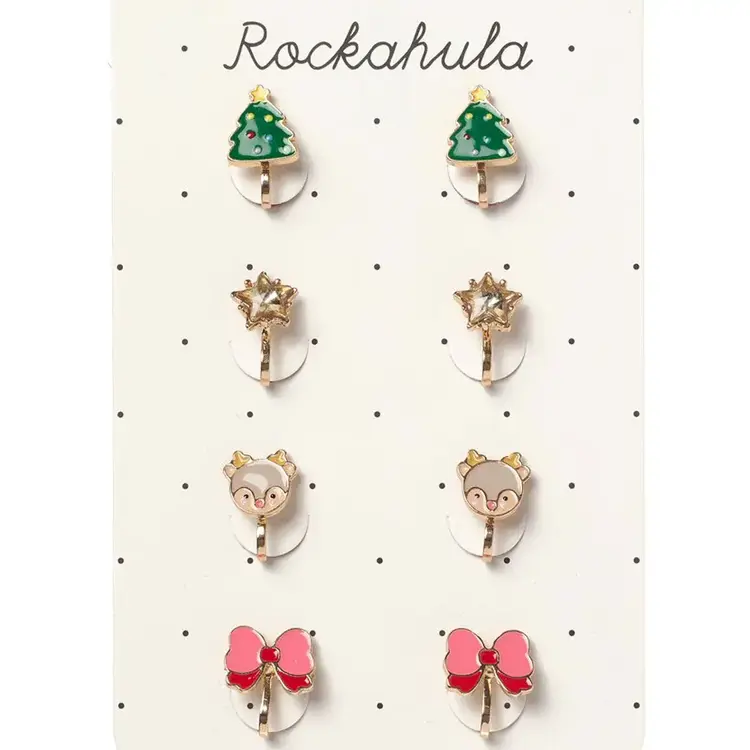 Rockahula Rockahula Girls Joly Christmas Clip on Earrings