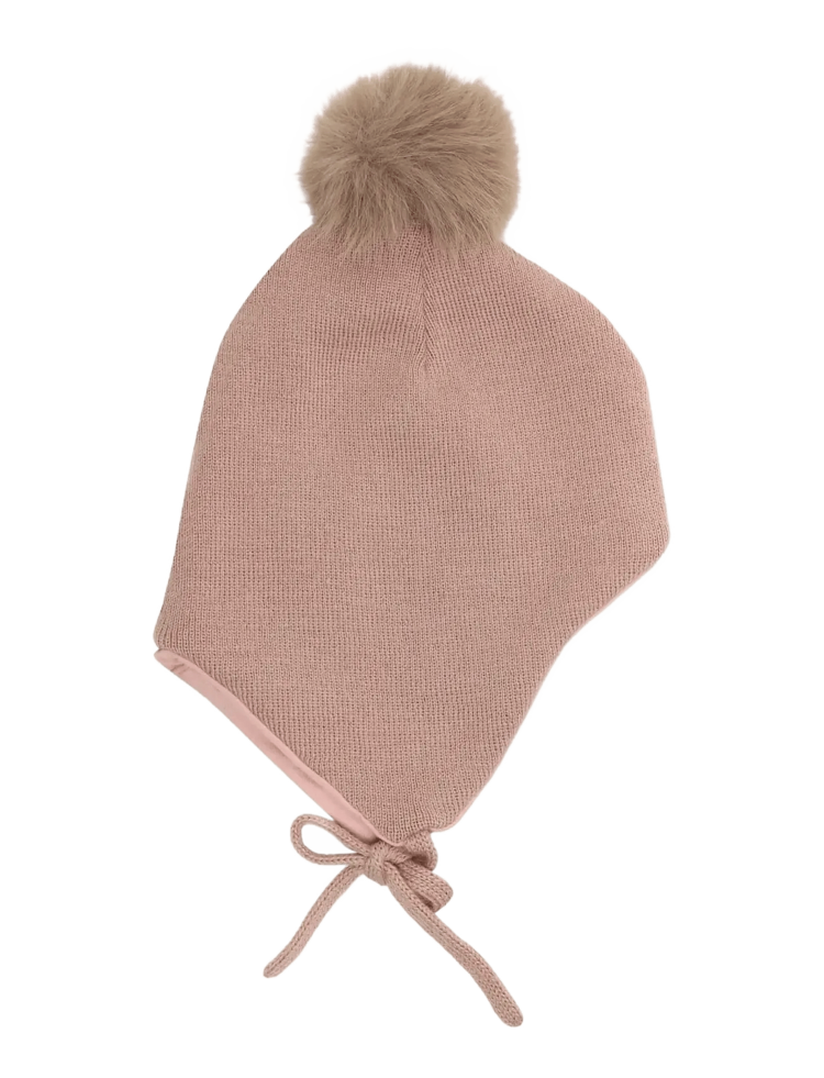 Minymo Minymo Girls Hat with Detachable Pompom