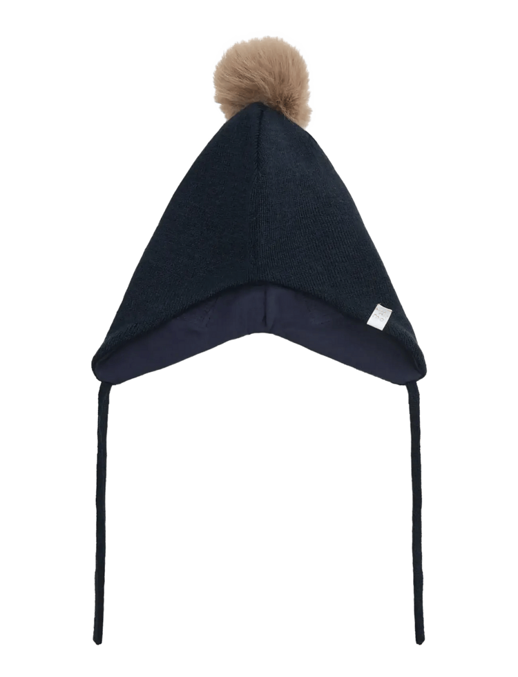 Minymo Minymo Unisex Hat with detachable Pompom