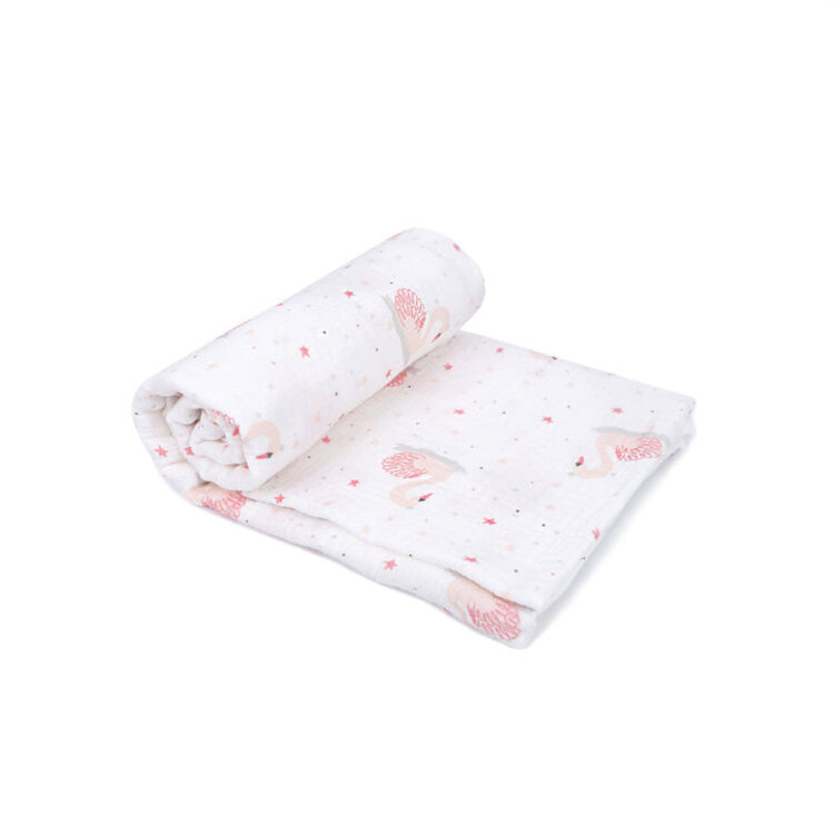 Mon Ami Mon Ami French Swan Blanket & Rattle Gift Set