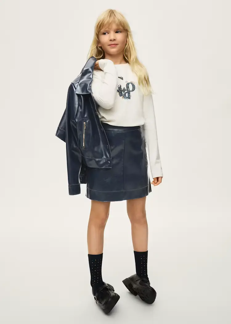 Mayoral Jupe Effet Cuir Verni Mayoral Fille