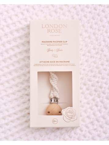 London Rose L ondon Rose Macramé Pacifier Clip
