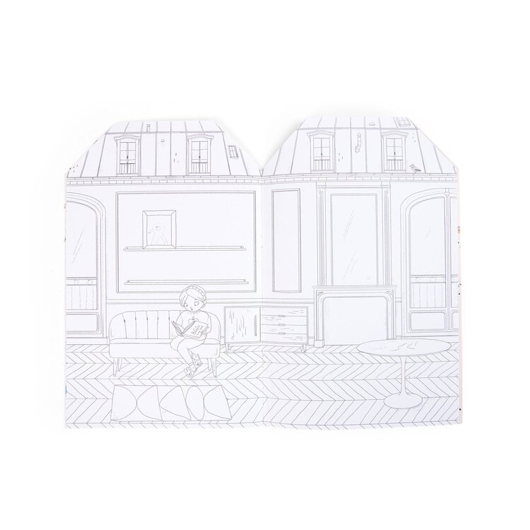 Moulin Roty Parisiennes- Colouring Book with Stickers