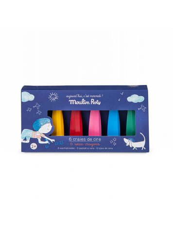 Moulin Roty Moulin Roty Aujourd'hui...-6 Wax Crayons