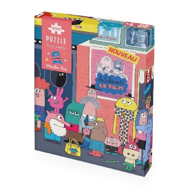 Moulin Roty Moulin Roty Schmouks-Let's Go to the Movies Puzzle 200Pcs