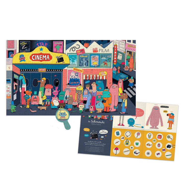 Moulin Roty Schmouks-Let's Go to the Movies Puzzle 200 Pièces Moulin Roty