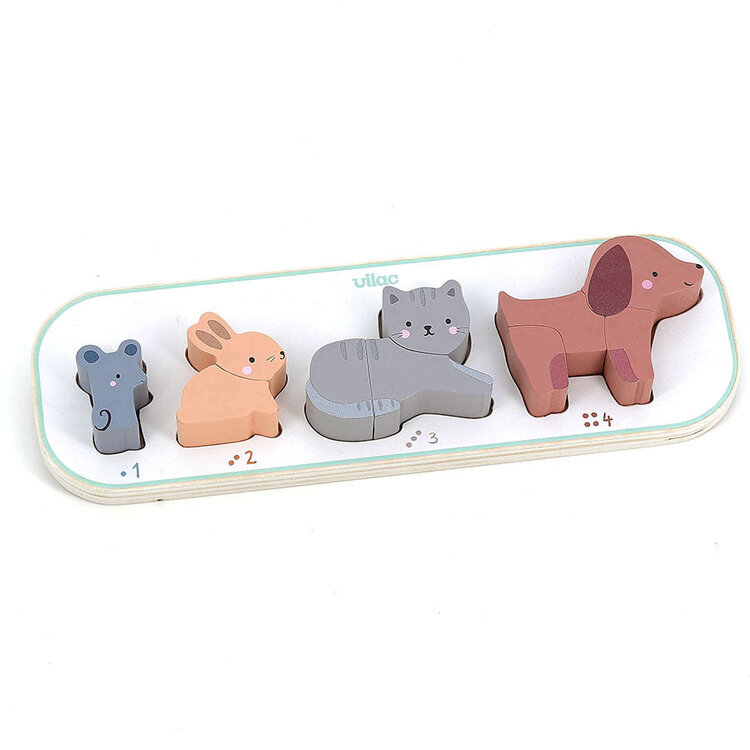 Vilac Sarah Betz-1,2,3 et 4 Animaux Vilac