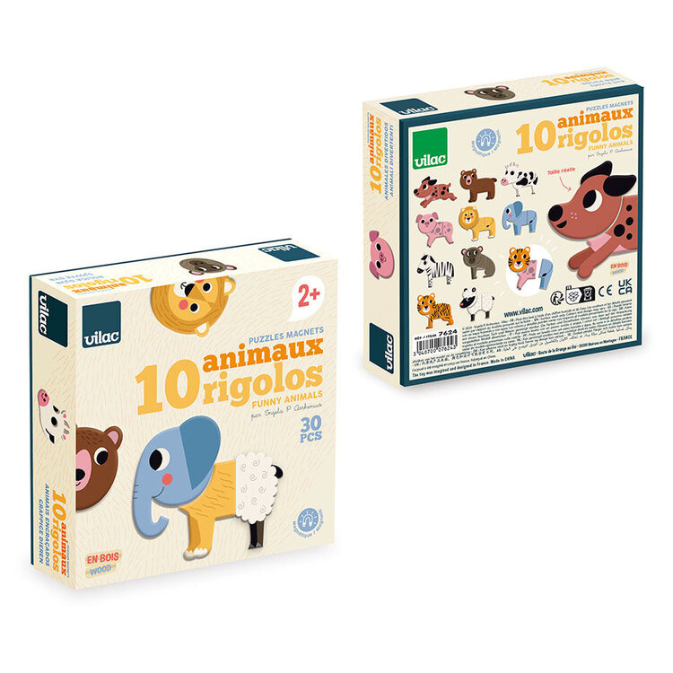 Vilac Vilac Ingela P.Arrhenius- Mix & Match Animal Magnets