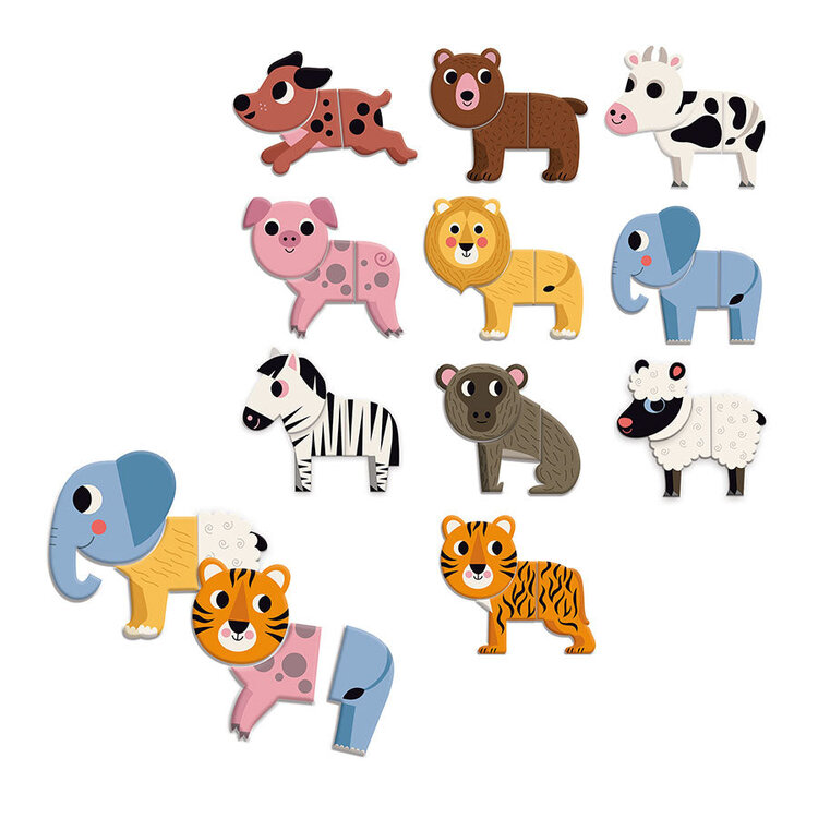 Vilac Vilac Ingela P.Arrhenius- Mix & Match Animal Magnets