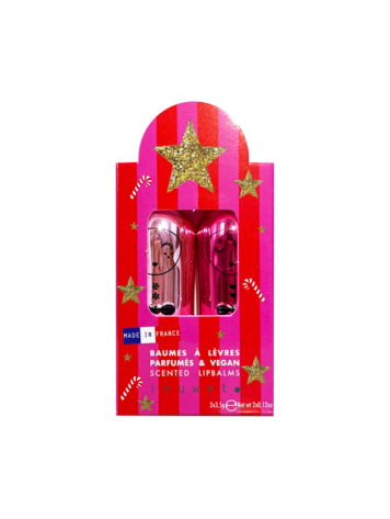 inuwet Inuwet Lip Balm Duo Couture- Rasberry Sorbet & Apple Candy