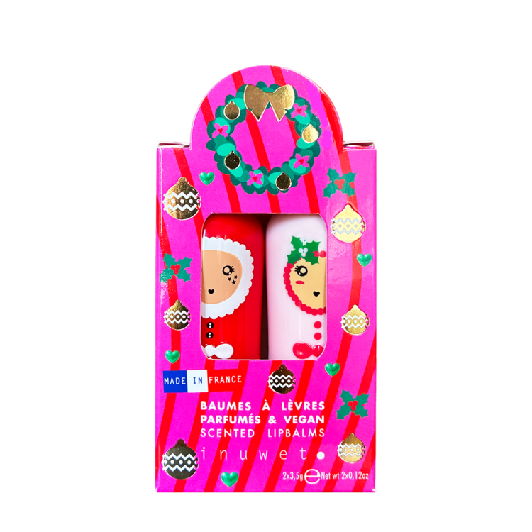 inuwet Inuwet Lip Balm Angel Kiss Duo-Mango & Candy Cane