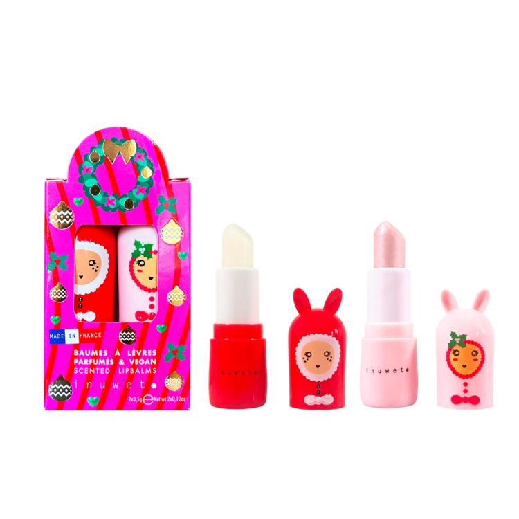 inuwet Inuwet Lip Balm Angel Kiss Duo-Mango & Candy Cane