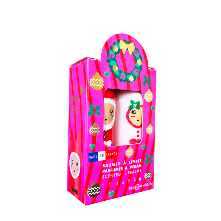 inuwet Inuwet Lip Balm Angel Kiss Duo-Mango & Candy Cane