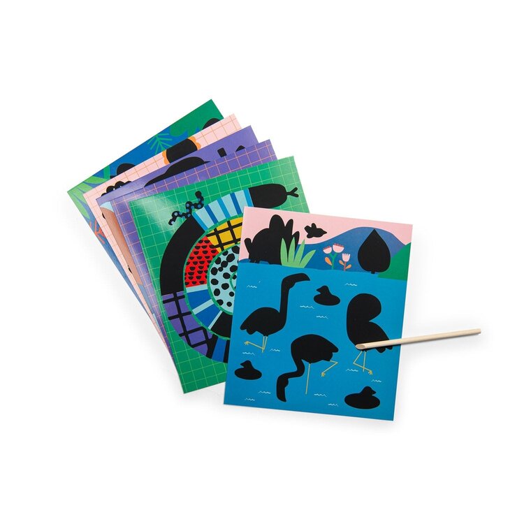 Moulin Roty Moulin Roty Les Toupitis- Scratch Art Cards