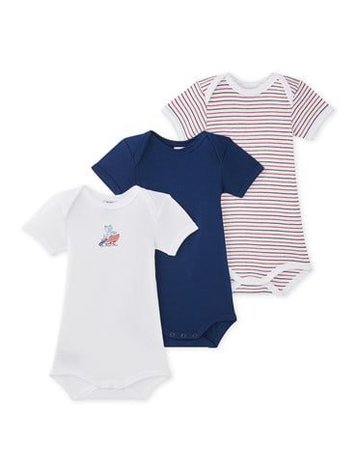 Petit Bateau PETIT BATEAU 3 BODYSUITS