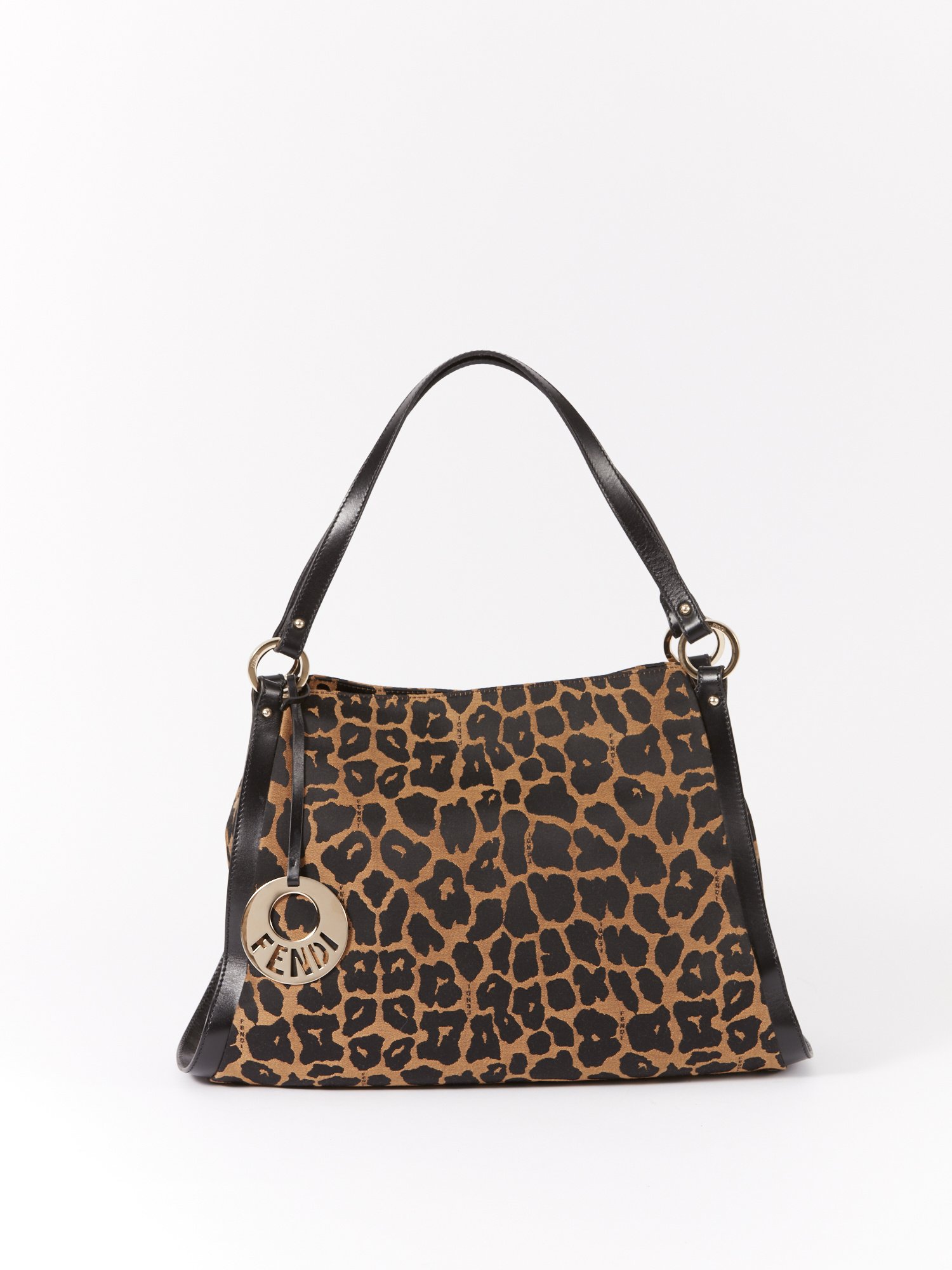 leopard print canvas tote