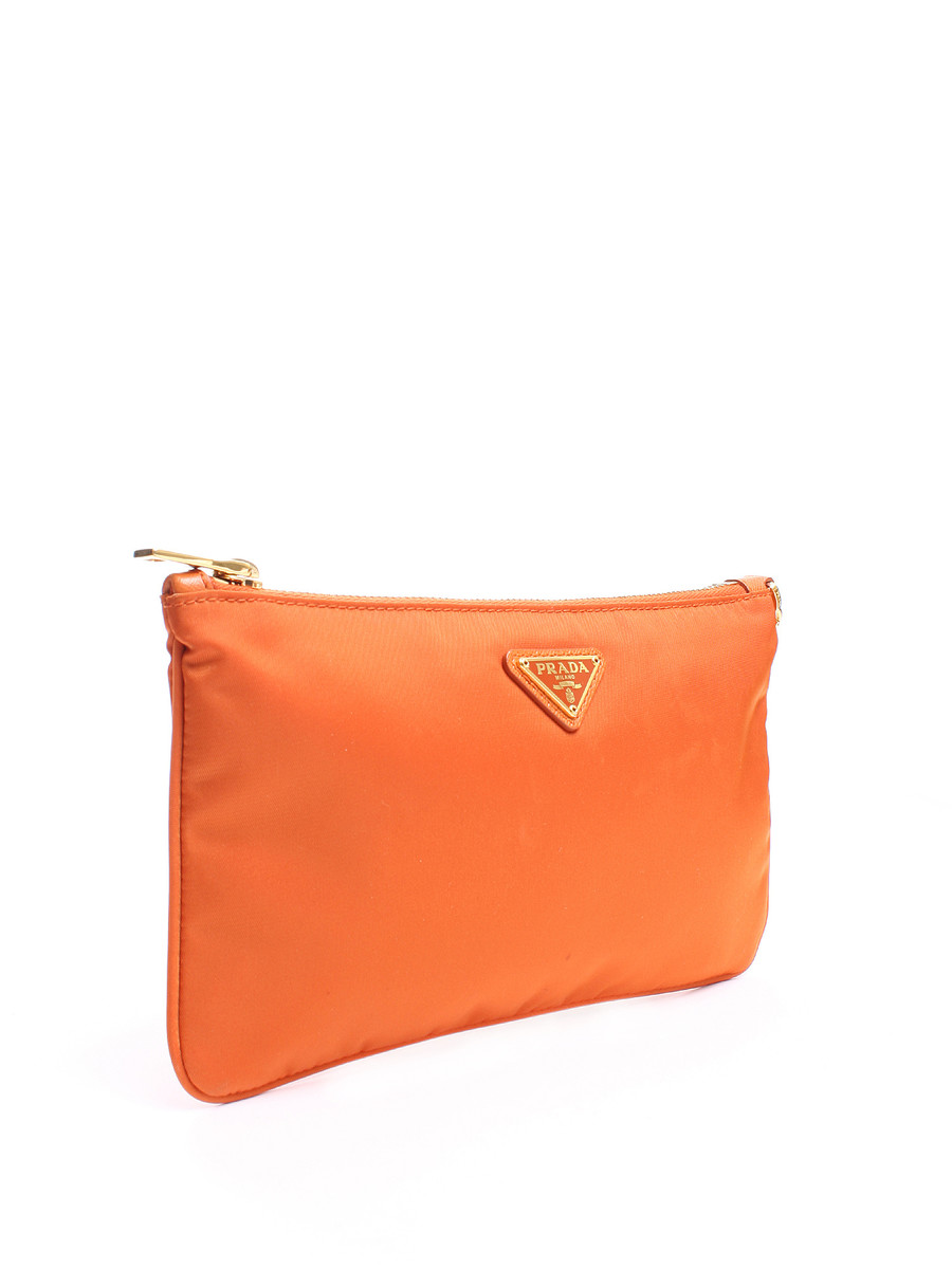 prada nylon wristlet pouch