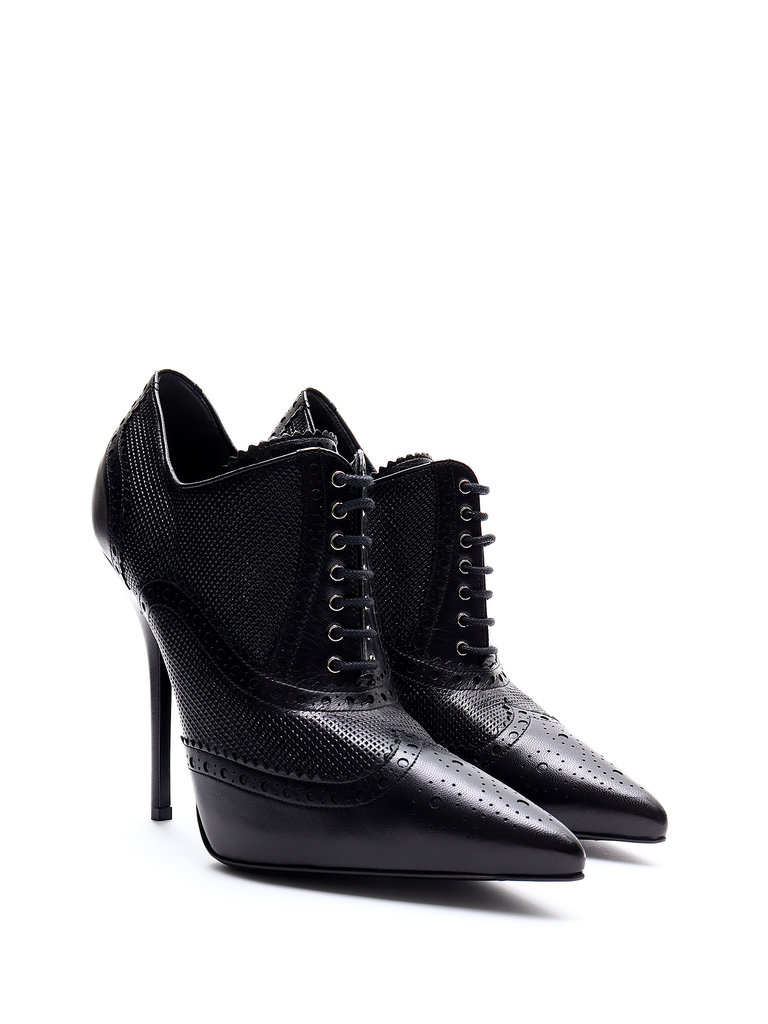 talon aiguille noir vernis