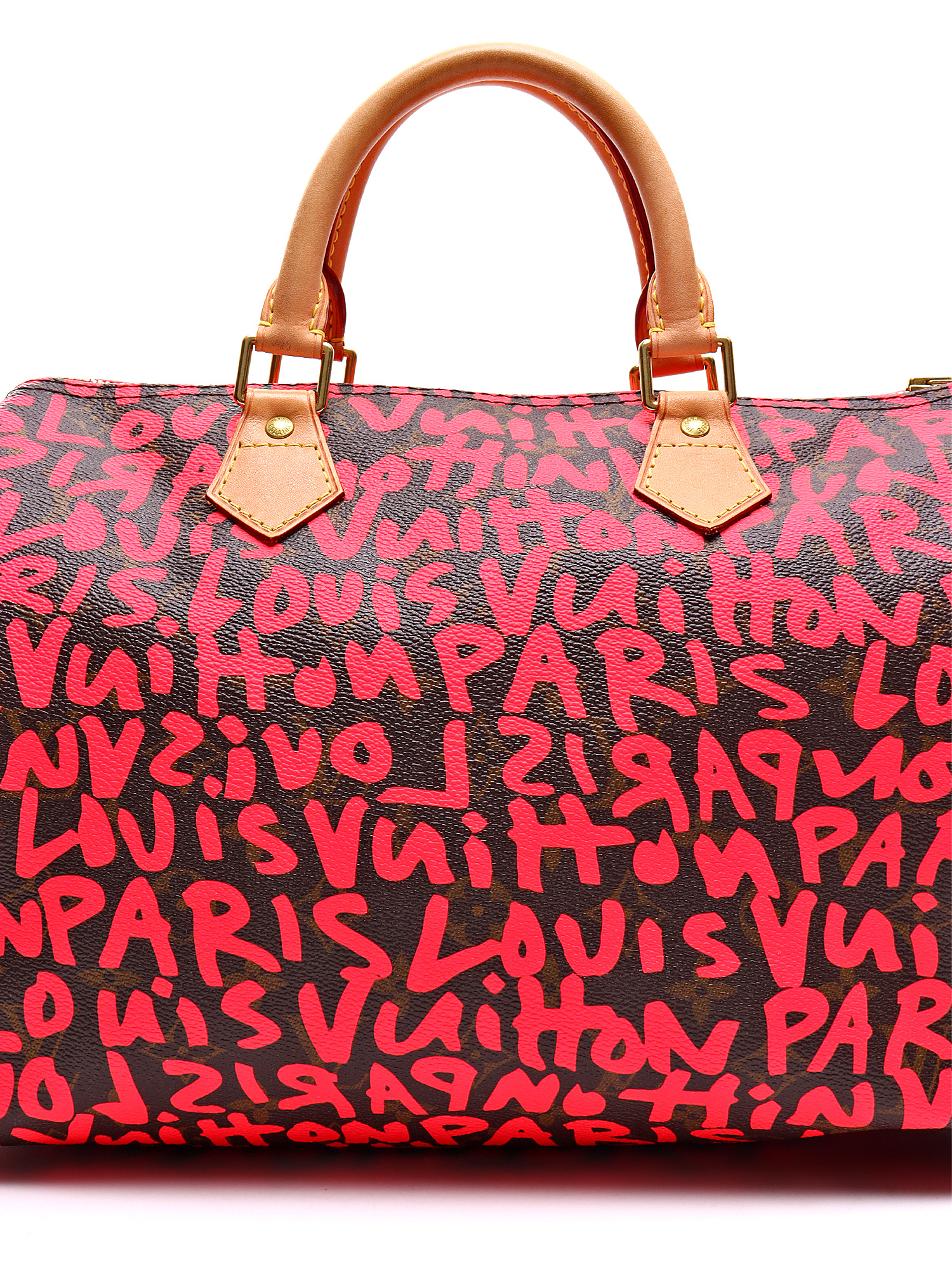 Louis Vuitton Graffiti Keyring Neon Pink