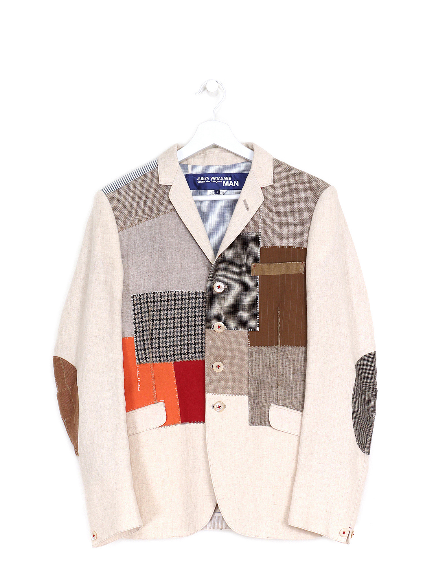 JUNYA WATANABE CdG MAN Veston à motif patchwork asymétrique | RUSE