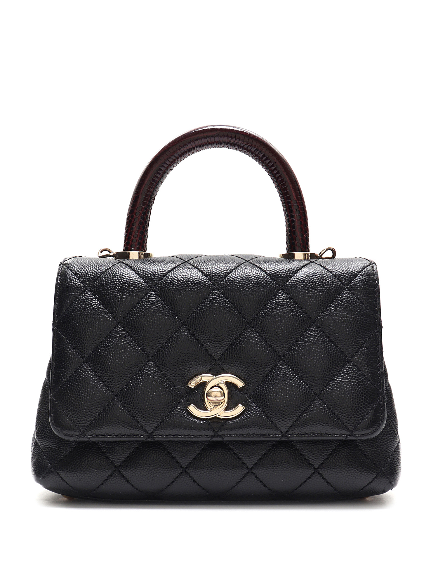 CHANEL Quilted Caviar Leather Flap Bag