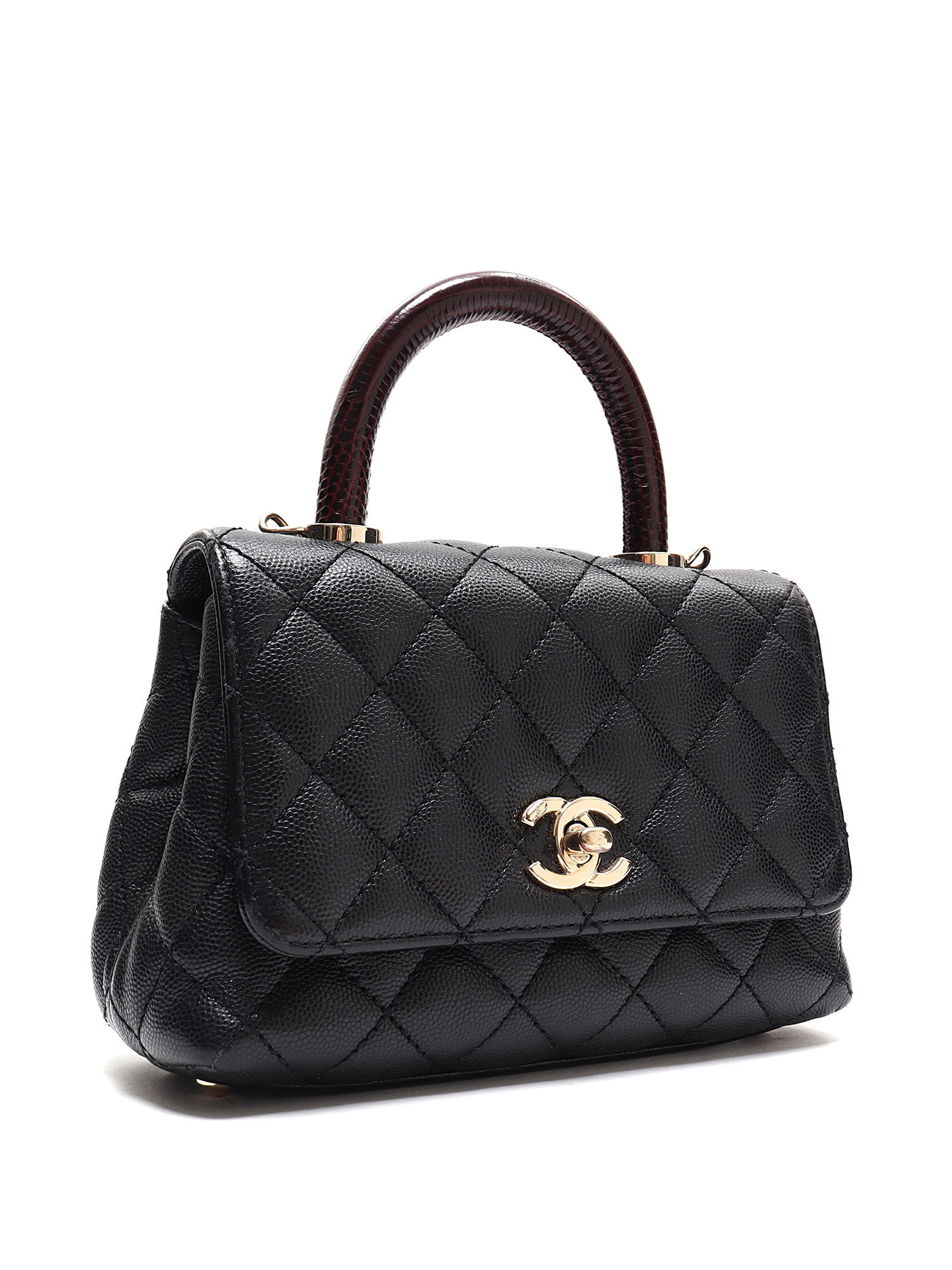 CHANEL Quilted Caviar Leather Flap Bag