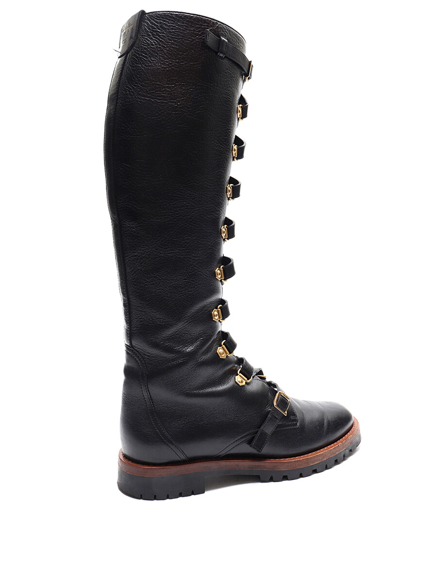 Combat boots sales knee high