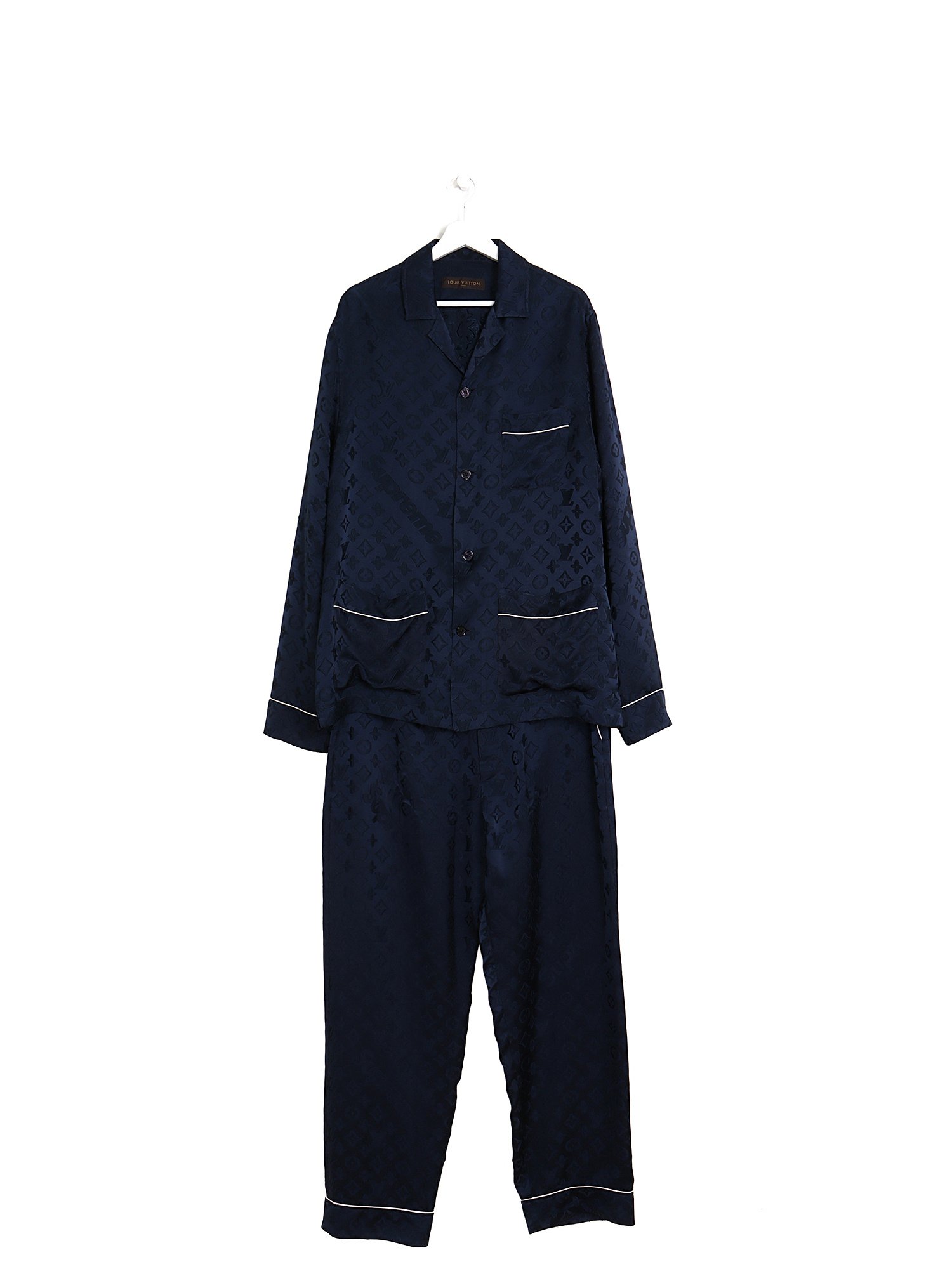 Supreme LV x Supreme Jacquard Silk Pajamas Top