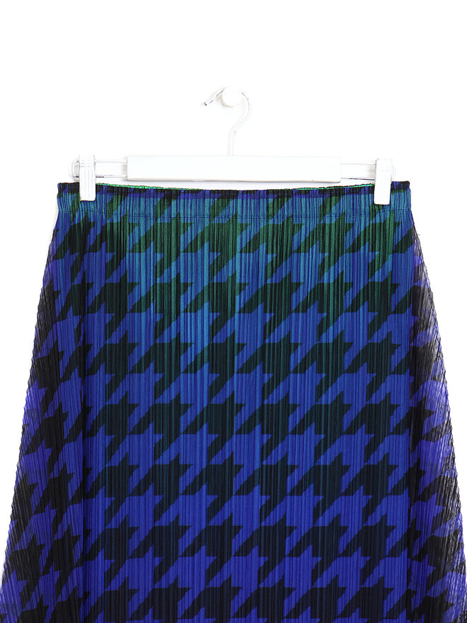 Houndstooth pleated maxi skirt best sale