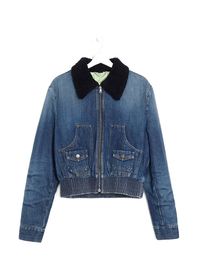 GUCCI Manteau en denim à broderie Eschatology GUCCI Manteau en denim à broderie Eschatology
