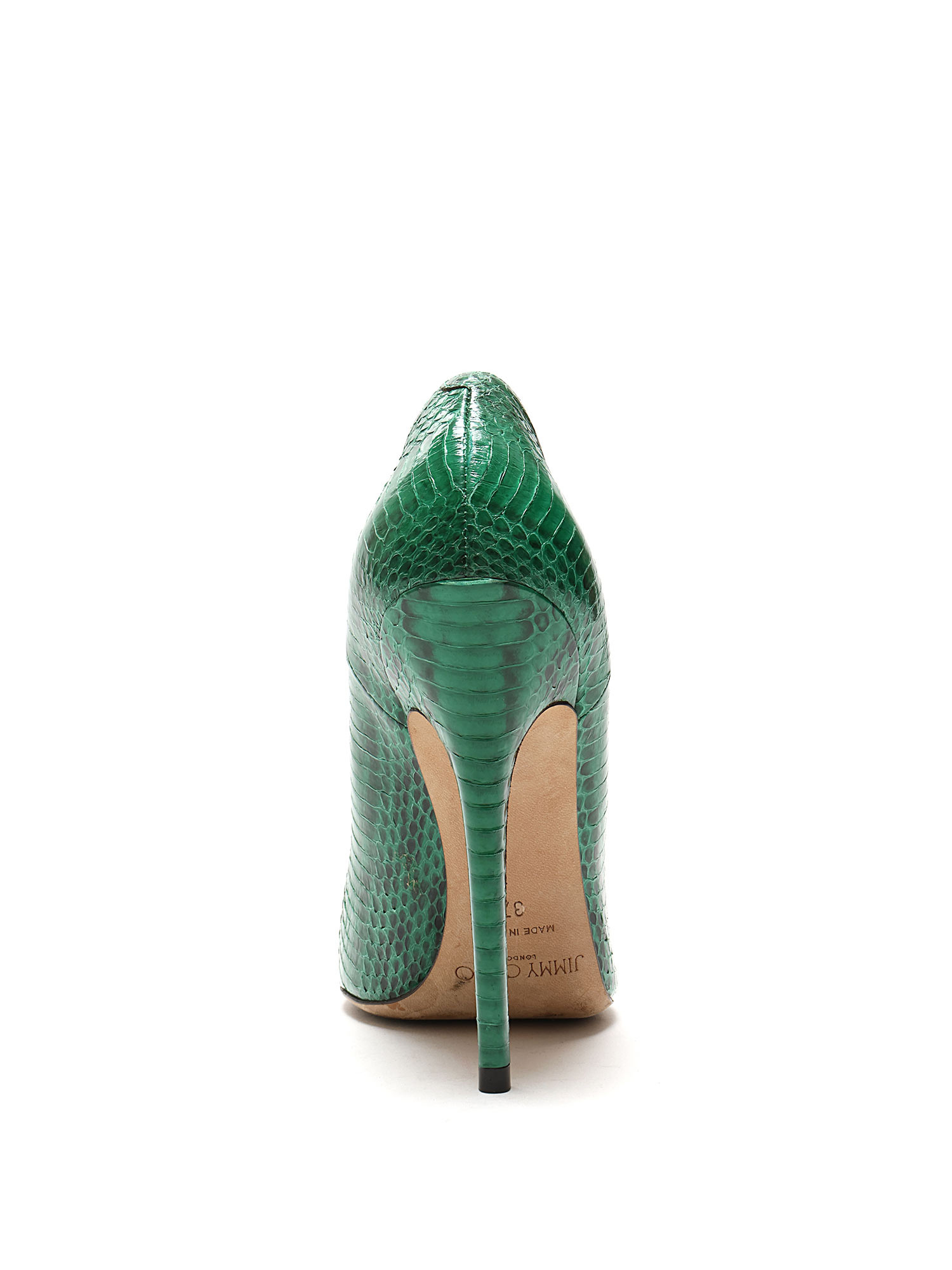 JIMMY CHOO Snakeskin Stiletto Heel Pumps