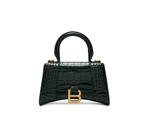 トートバッグ BALENCIAGA Black Leather Hourglass Xs Handbag Hourglass XS leather crossbody bag in black - Balenciaga