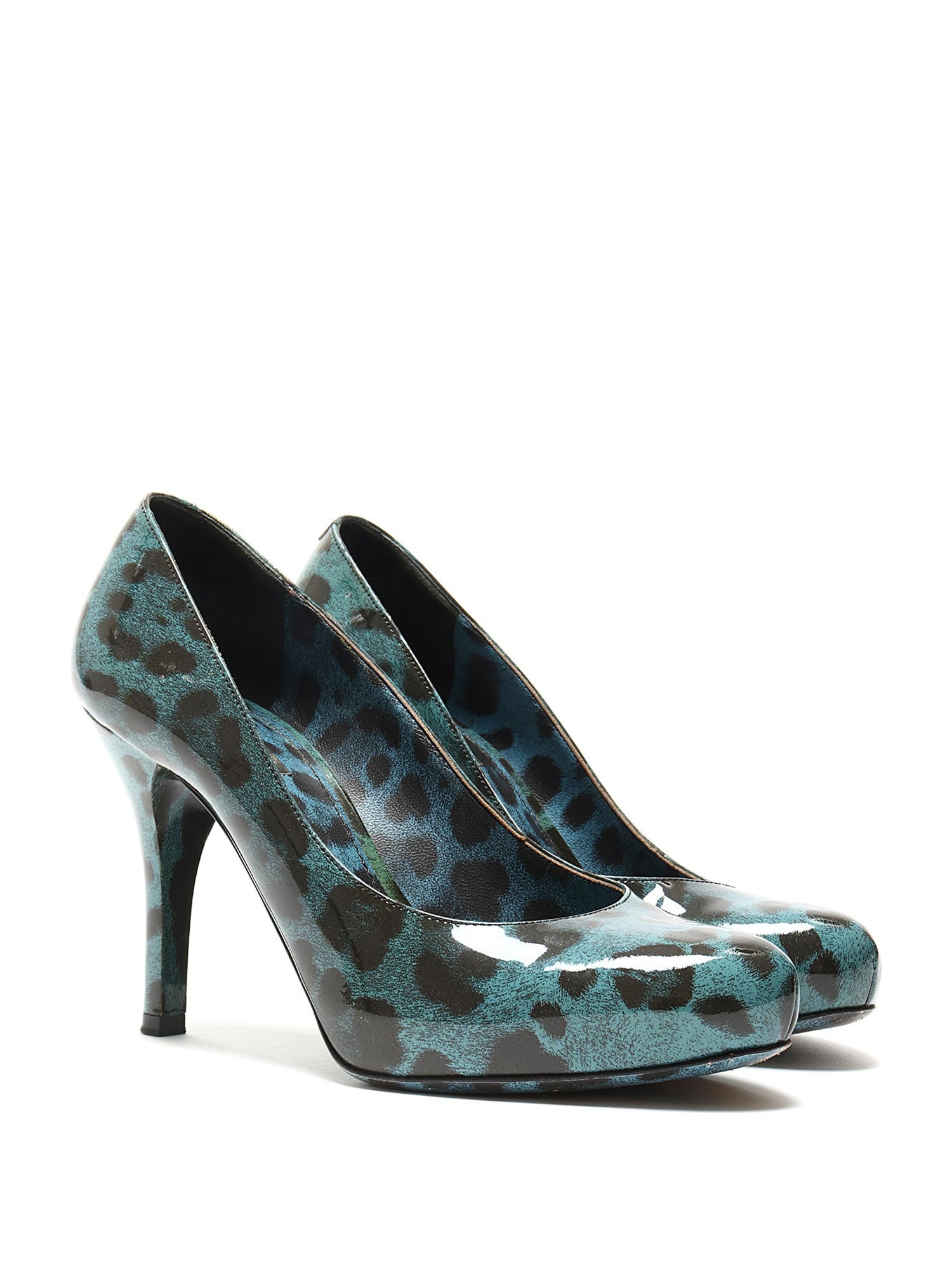 DOLCE GABBANA Leopard Patent Leather Pumps RUSE