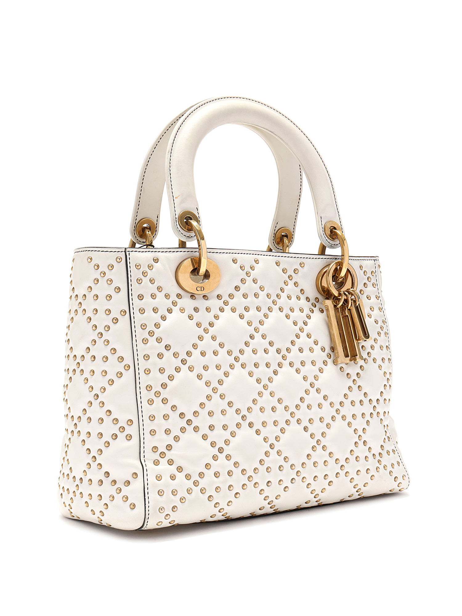 Christian Dior Studded Medium Lady Dior Bag