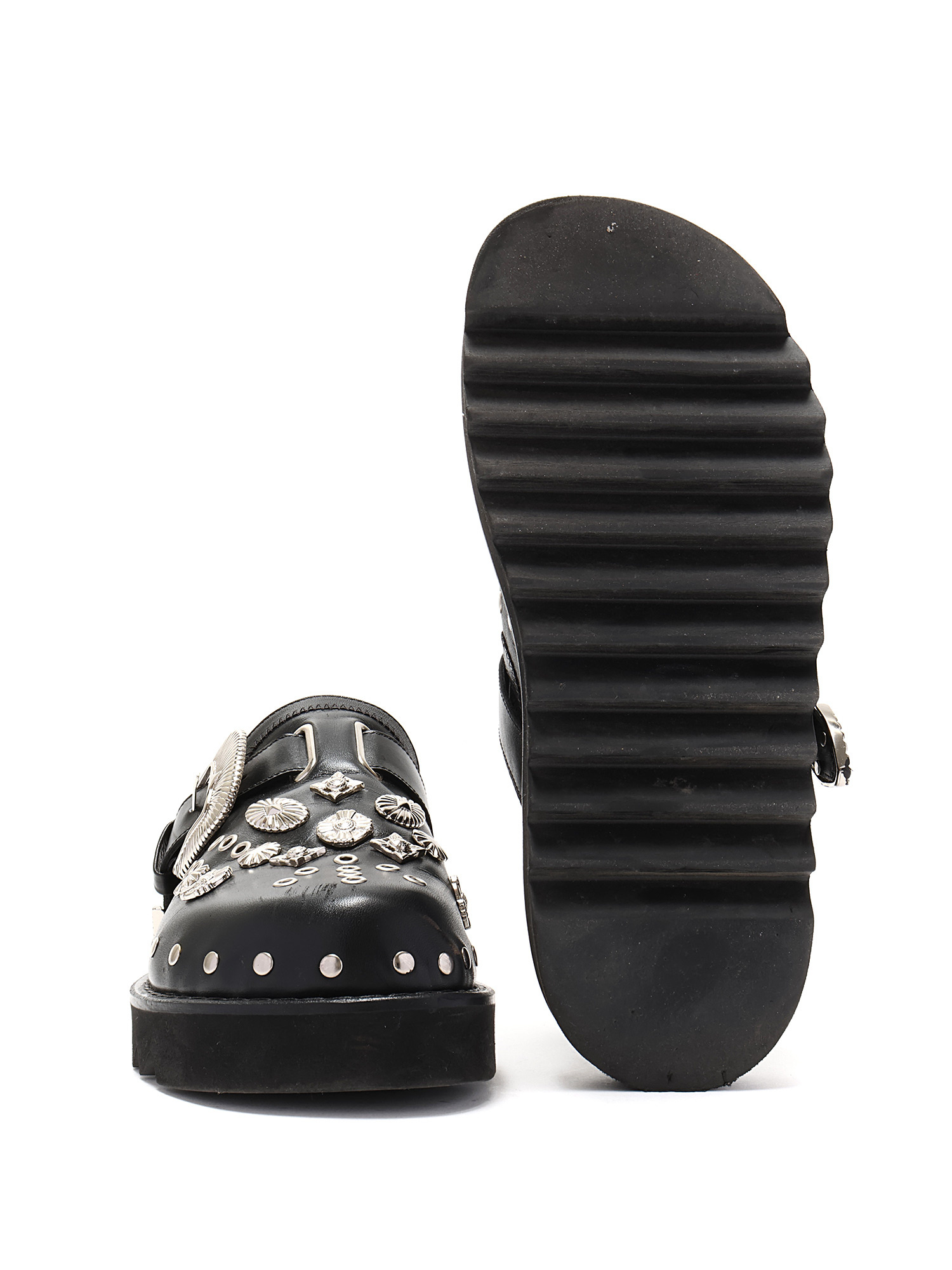 TOGA VIRILIS Hardware Leather Clogs | RUSE TOGA VIRILIS Hardware Leather Clogs | RUSE