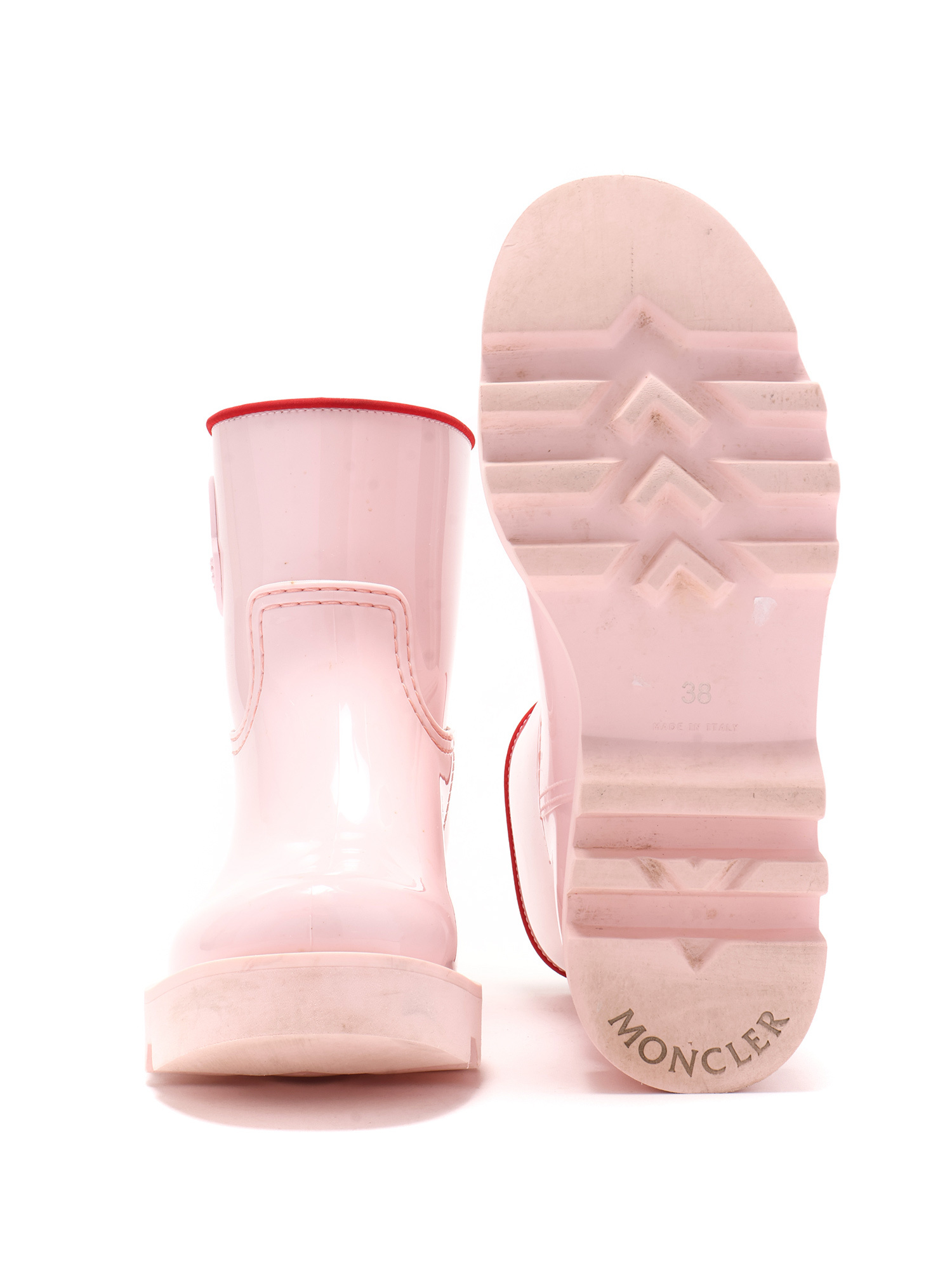 Moncler pink boots best sale