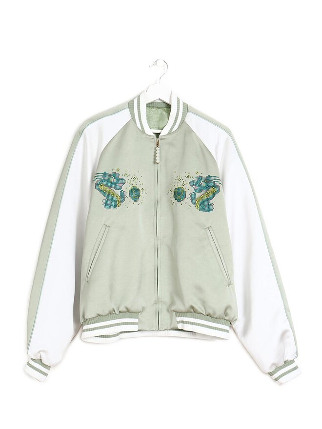 LOUIS VUITTON Blouson Broderie Dragon à Paillettes LOUIS VUITTON Blouson Broderie Dragon à Paillettes
