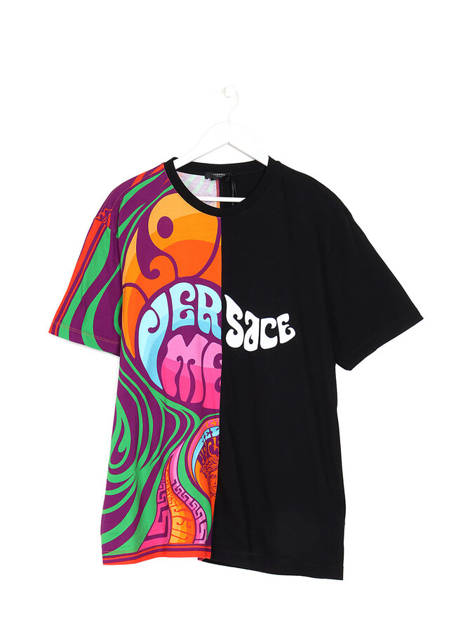 VERSACE T-shirt à manches longues à motif psychédélique VERSACE T-shirt à manches longues à motif psychédélique