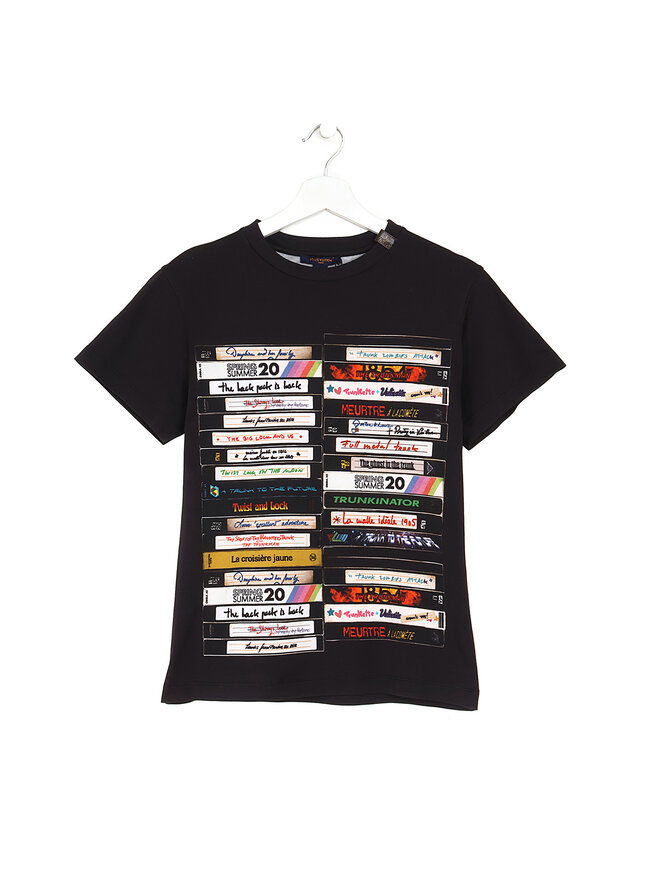 LOUIS VUITTON T-shirt à imprimé cassette multicolore LOUIS VUITTON T-shirt à imprimé cassette multicolore