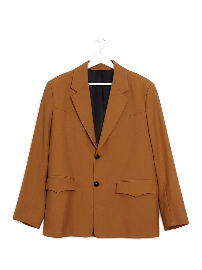 ERNEST W. BAKER Western Yoke Wool-Blend Blazer