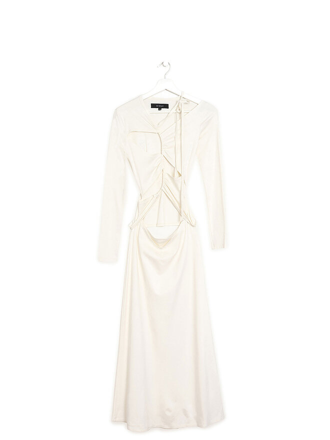 Sid Neigum Sid Neigum Drawstring Cut-out Midi Dress