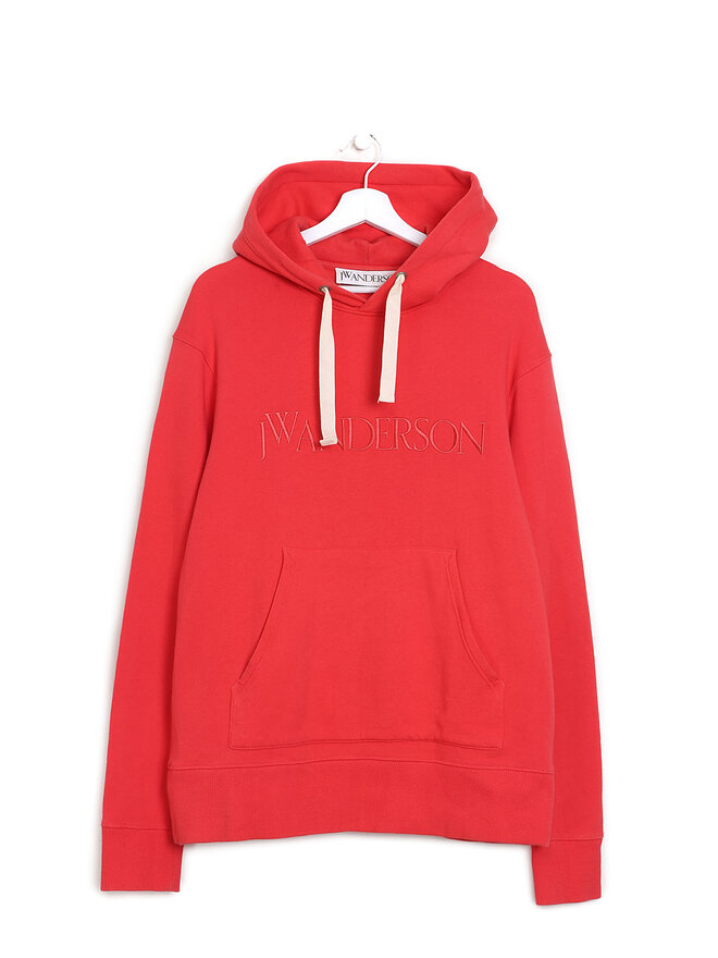 JW ANDERSON Hoodie en coton avec logo brodé JW ANDERSON Hoodie en coton avec logo brodé