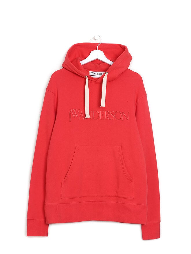 JW ANDERSON Logo Embroidered Cotton Hoodie