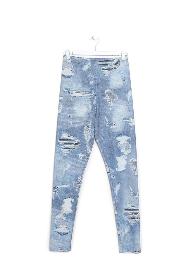 032c Distressed Denim Print Leggings