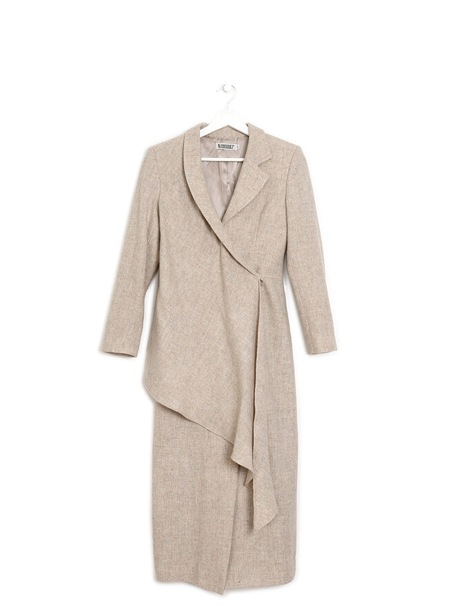 ALISADUDAJ* Draped Felt Knit Jacket